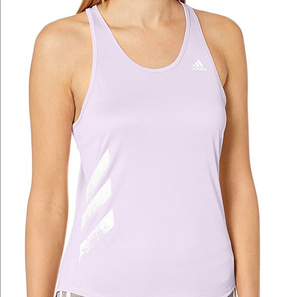 Adidas Own The Run 3-stripes PB purple tank top - Picture 6 of 11
